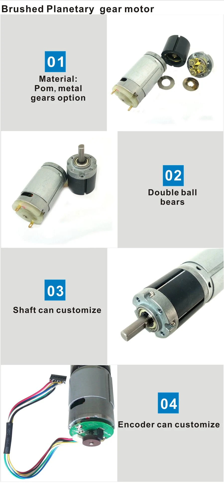 12V 24V RS 385s High Speed Micro Hydraulic Motor Planetary Gearbox 5V 6 Volt DC Gear Motor