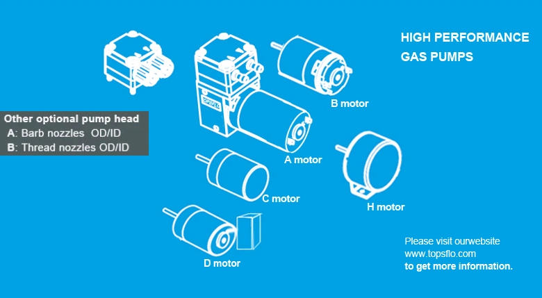 6V 12V 24V DC Micro Vacuum and Air Diaphragm Pump